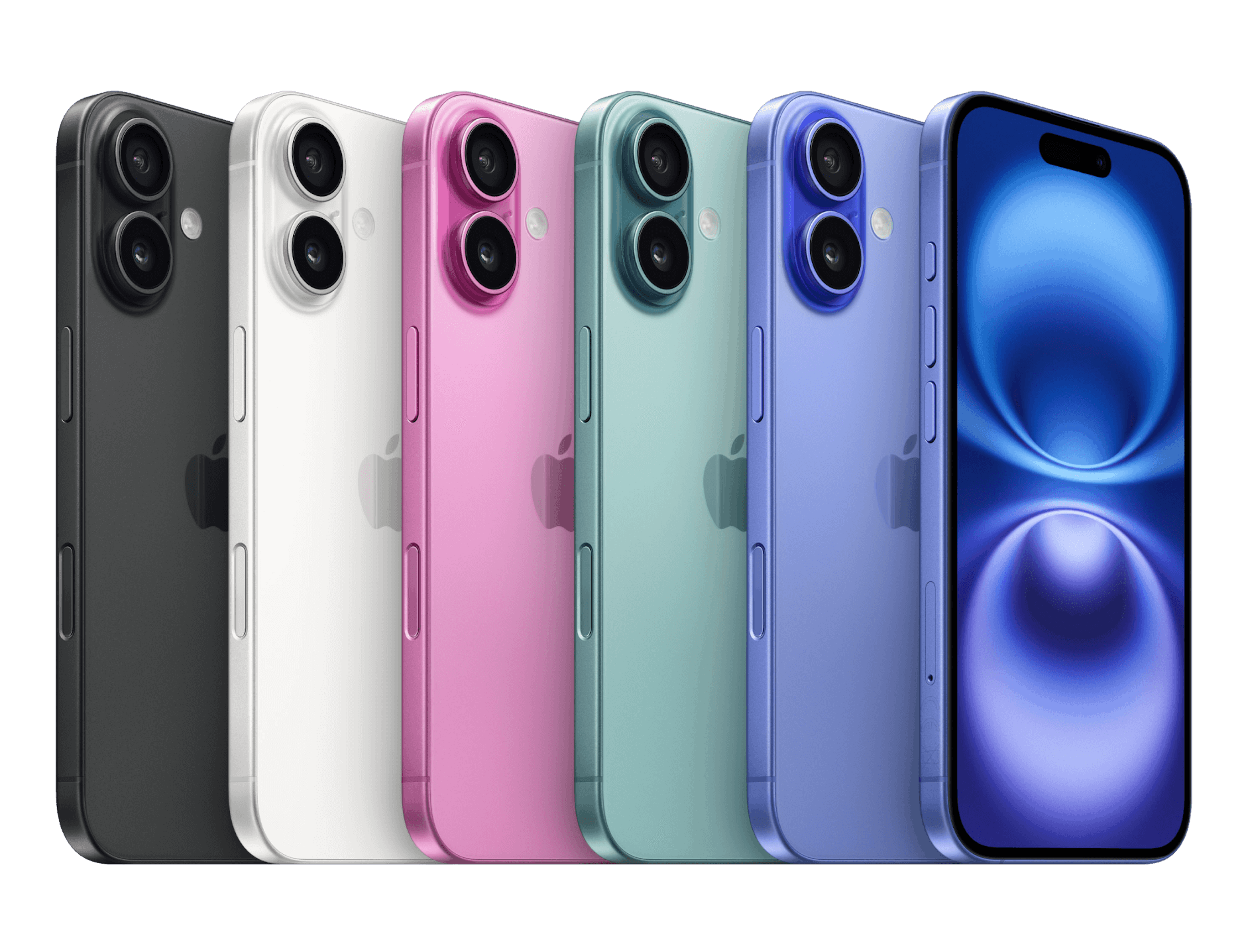 Mehrere iPhones in verschiedenen Farben.