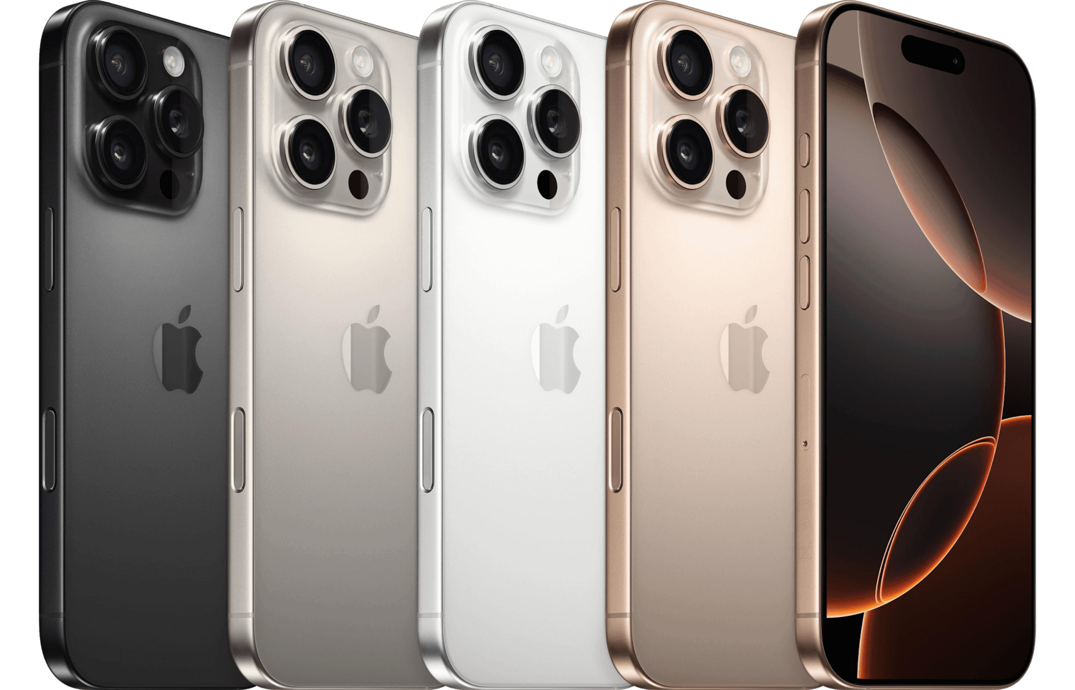 Mehrere iPhones in verschiedenen Farben.