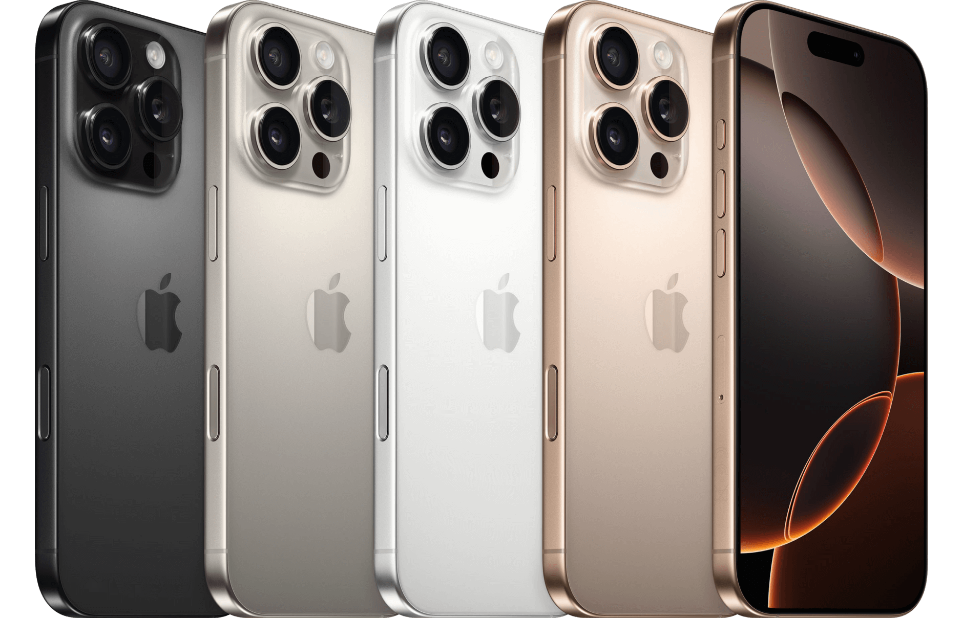 Mehrere iPhones in verschiedenen Farben.