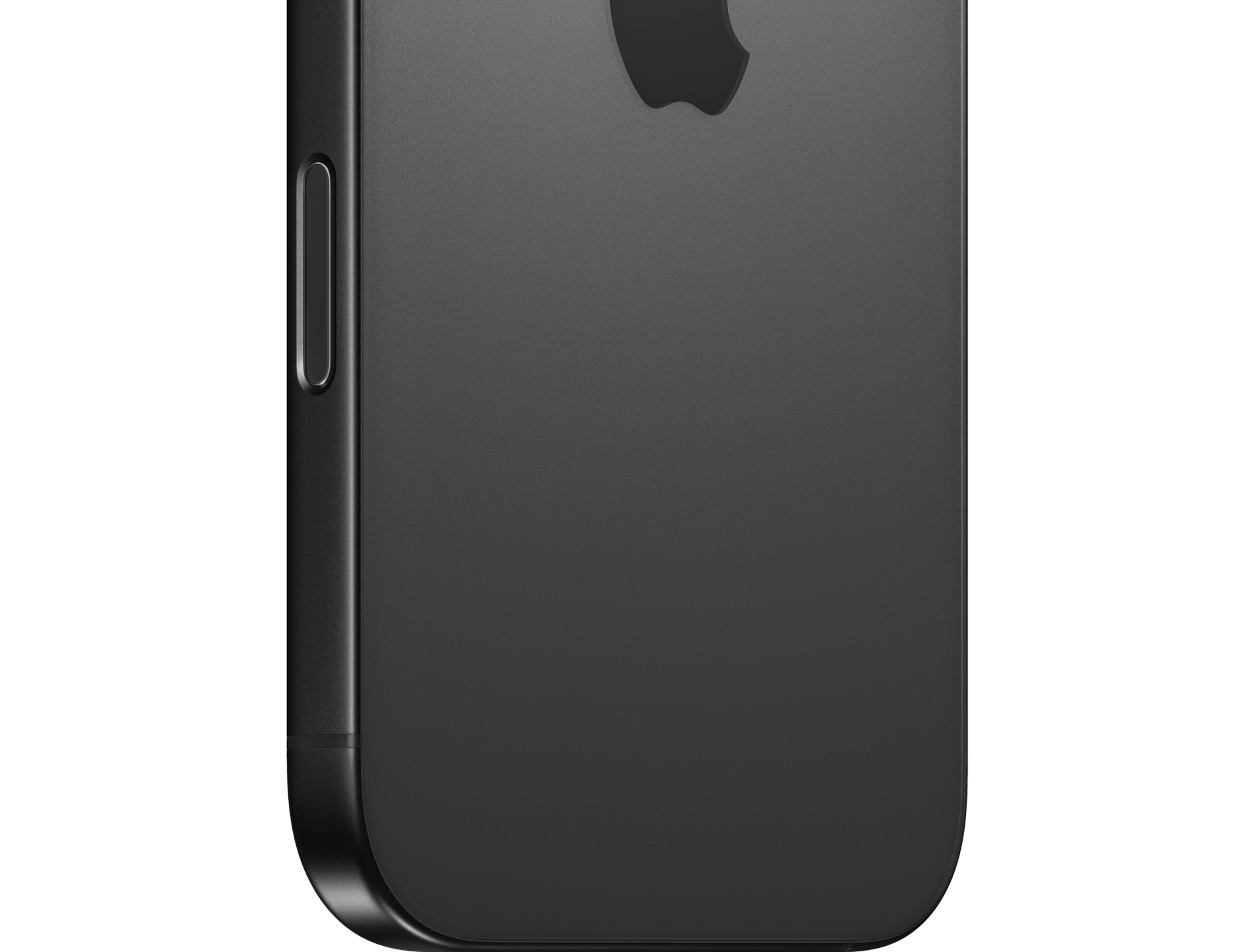 Detailansicht Rückseite Apple iPhone 16 Pro Max Schwarz.