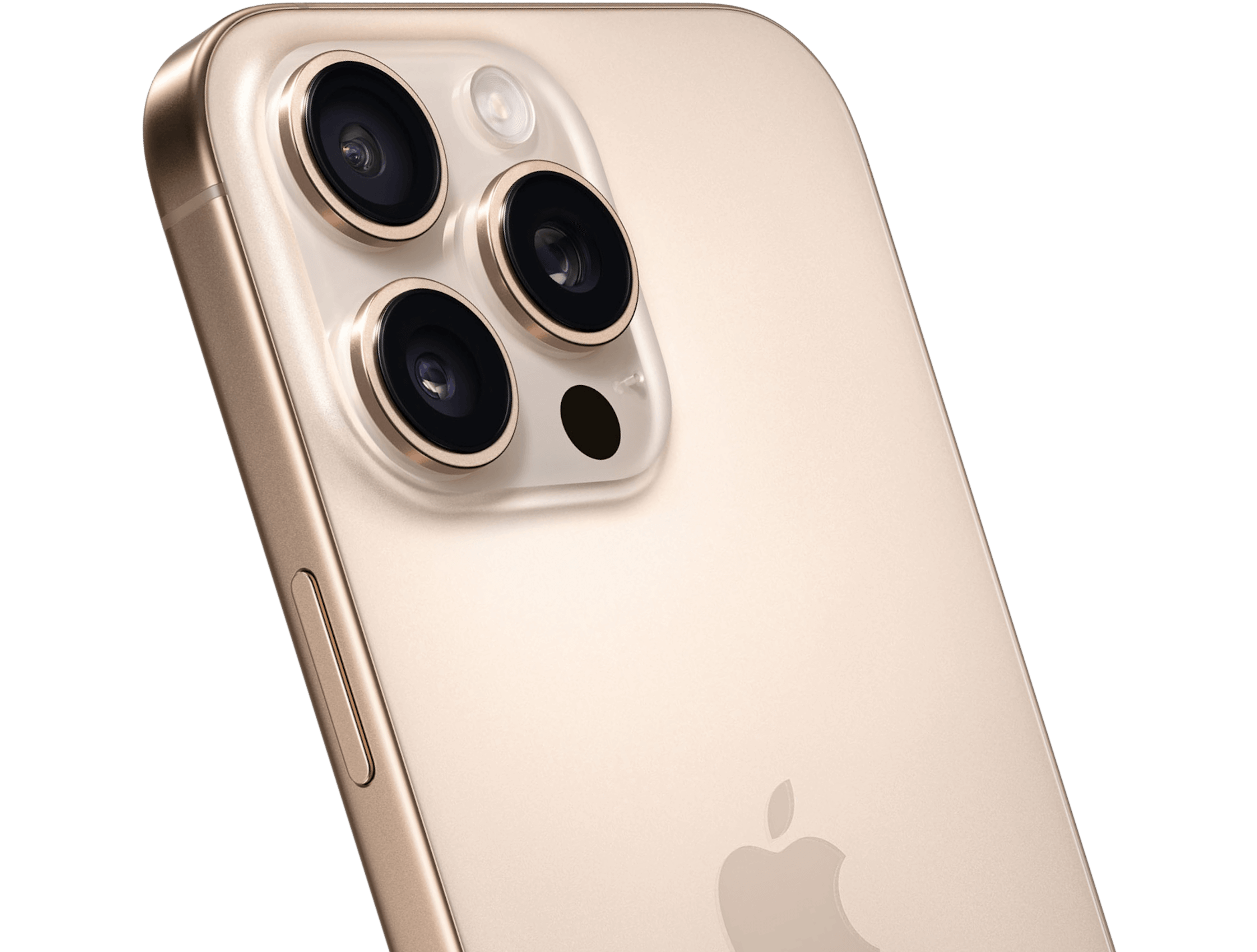 Detailansicht Apple iPhone 16 Pro Max Wüstensand Kamera.