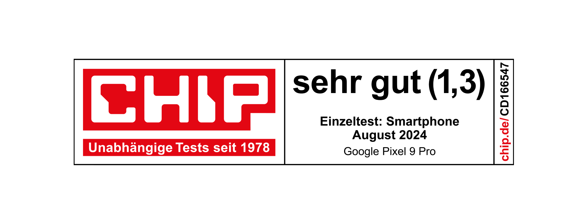 Chip Siegel Note sehr gut 1,3 im Einzeltest Smartphone August 2024.