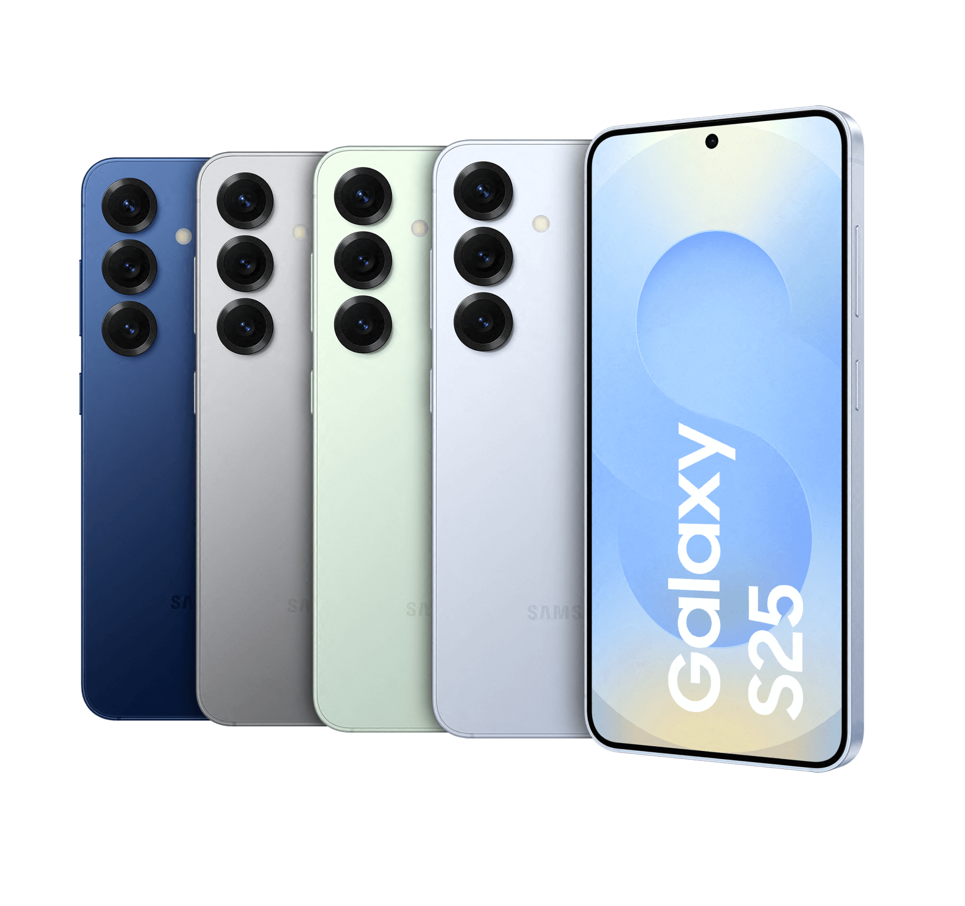 Mehrere Samsungs in verschiedenen Farben.