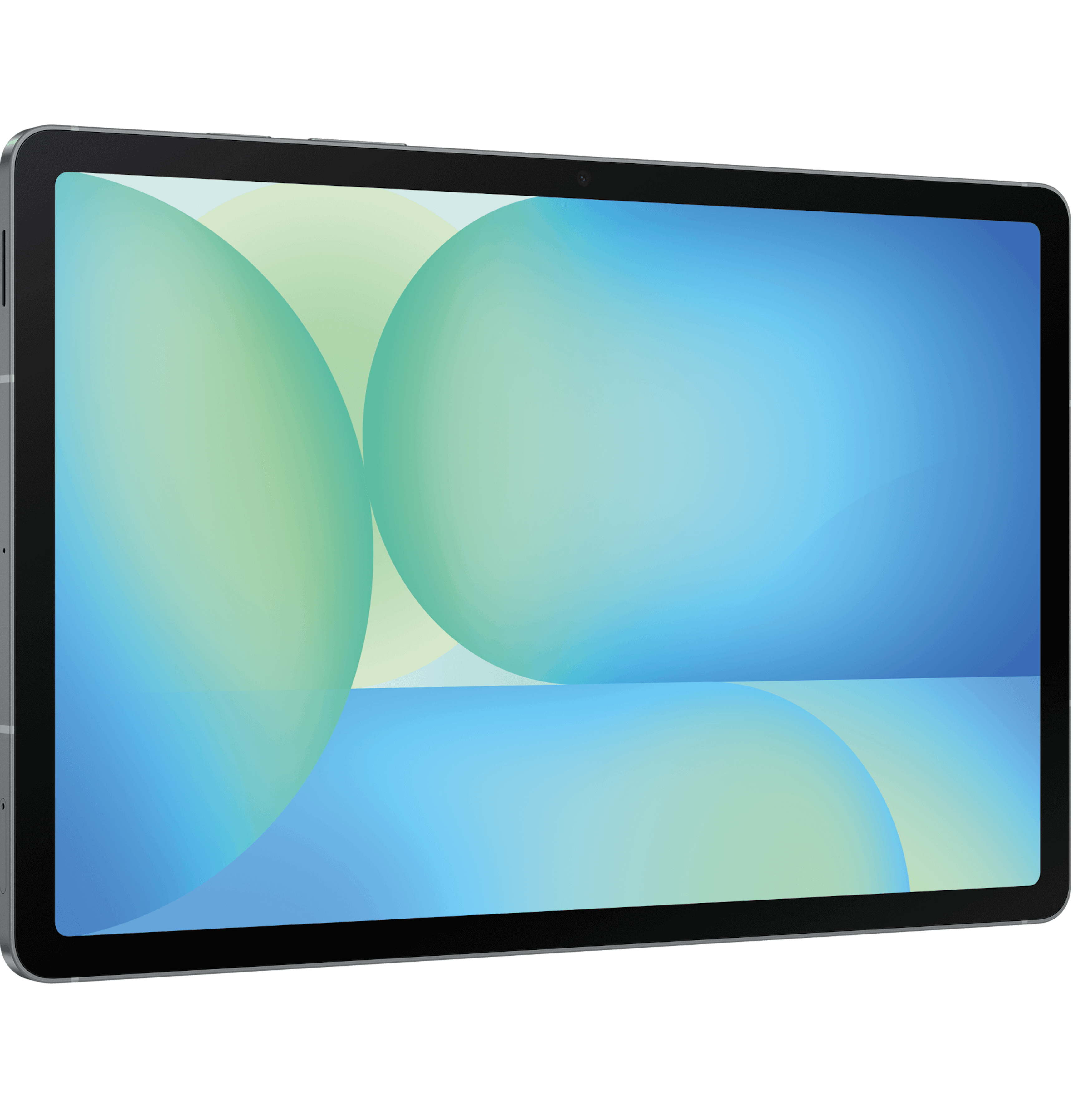 Schräge Vorderansicht Samsung Galaxy Tab S10 Fe 5G Grau.