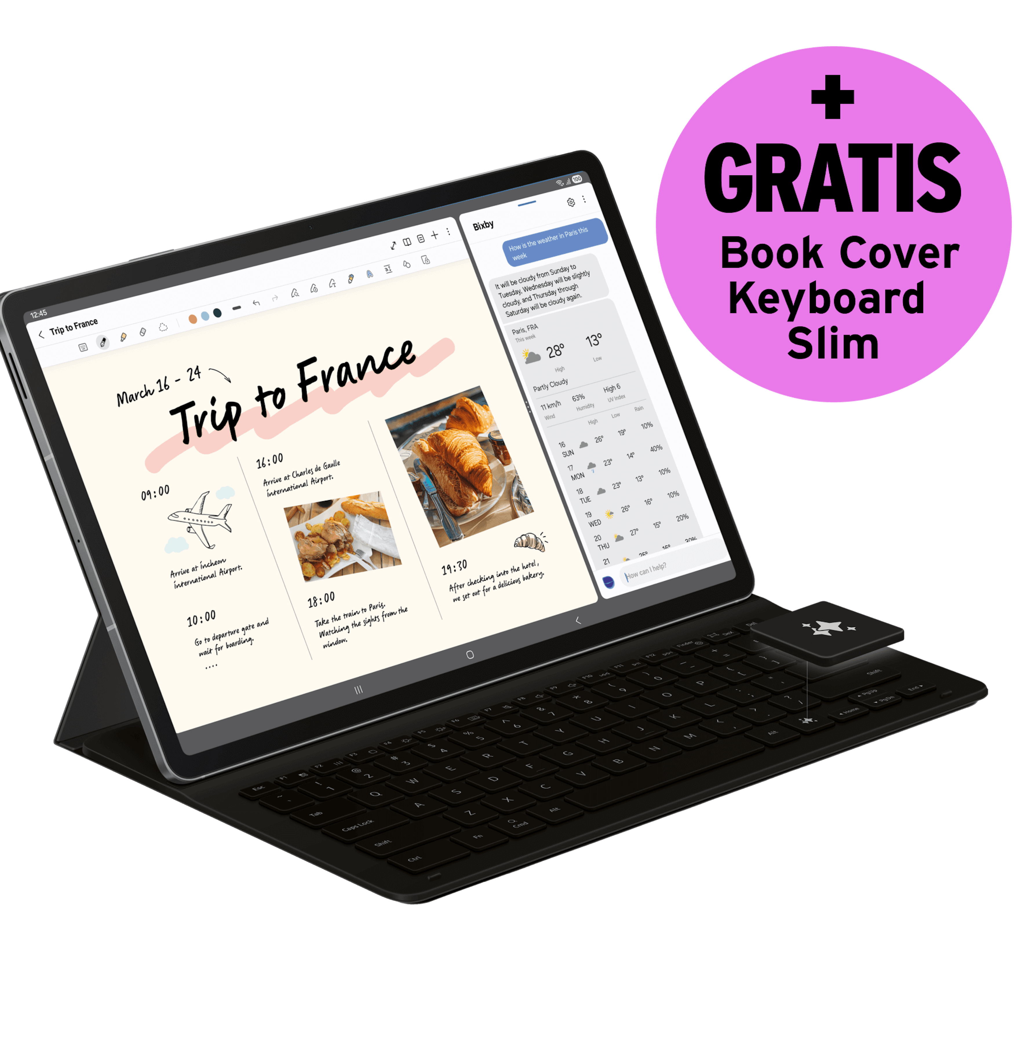 Samsung Galaxy Tab S10 Fe 5G + Gratis Book Cover Keyboard Slim.