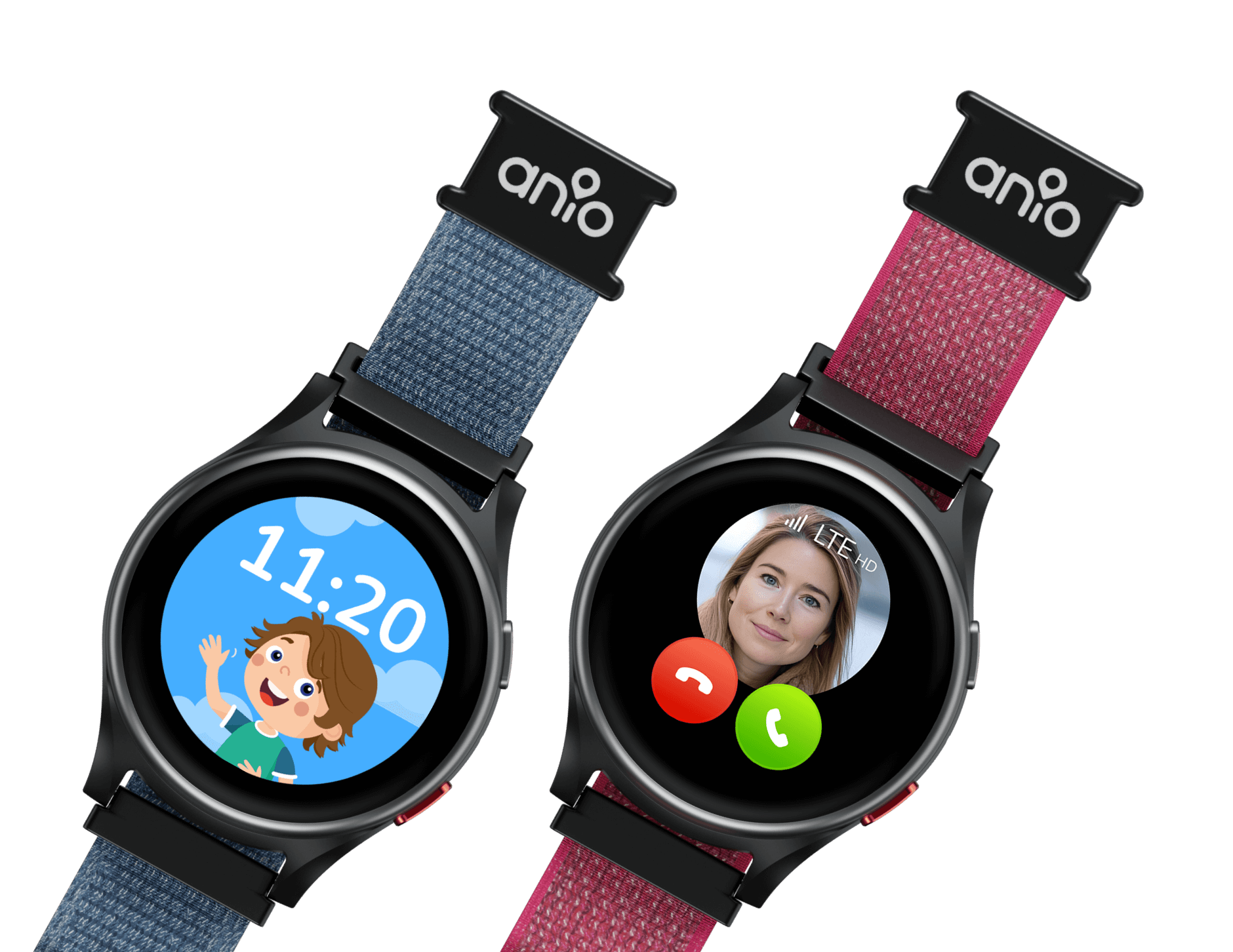 Zwei Kidswatches in verschiedenen Farben.