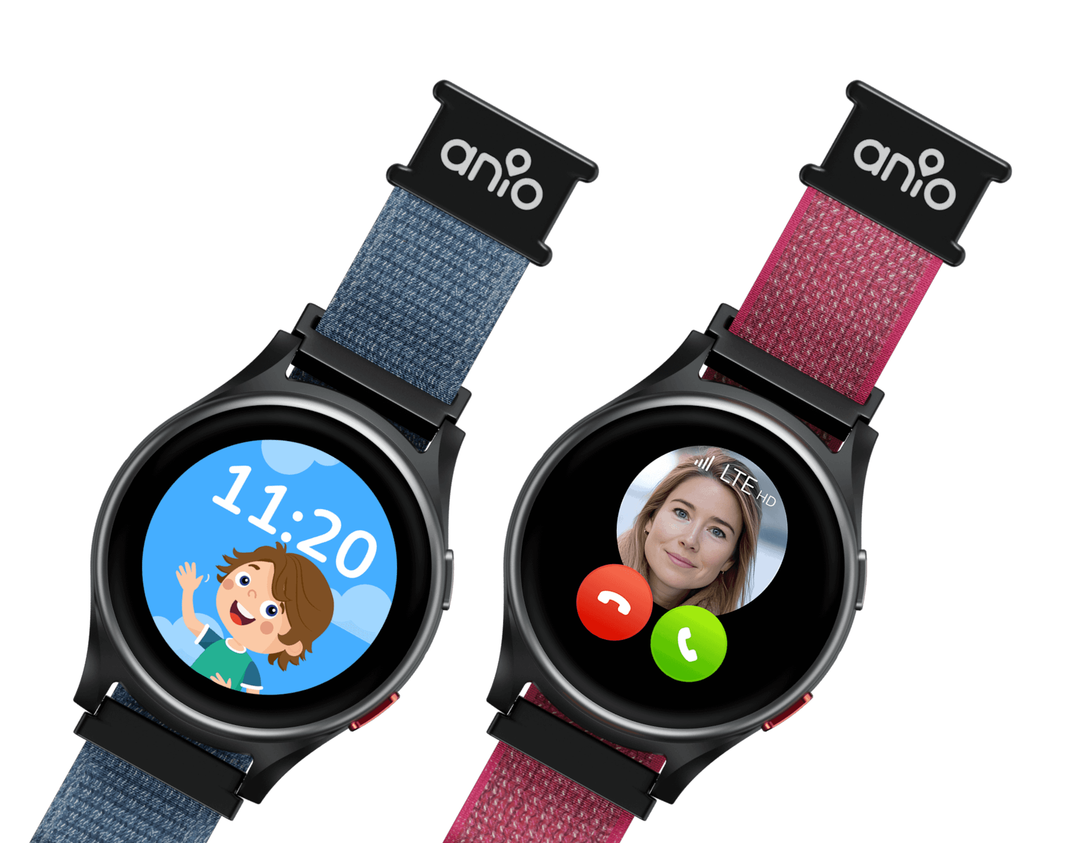 Zwei Kidswatches in verschiedenen Farben.