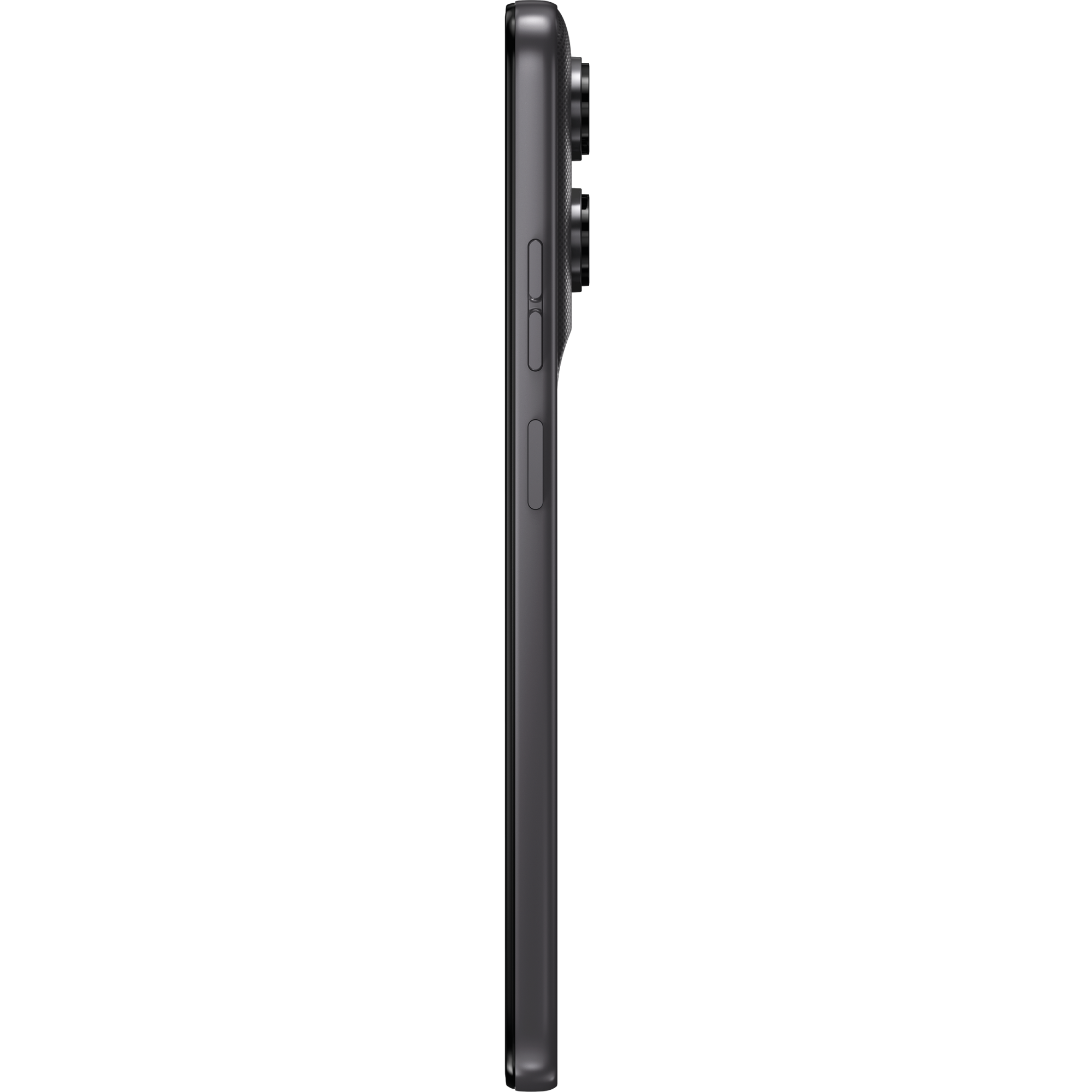 Motorola Moto G 37 von der Seite, mit Lautstärke- und Powertaste.