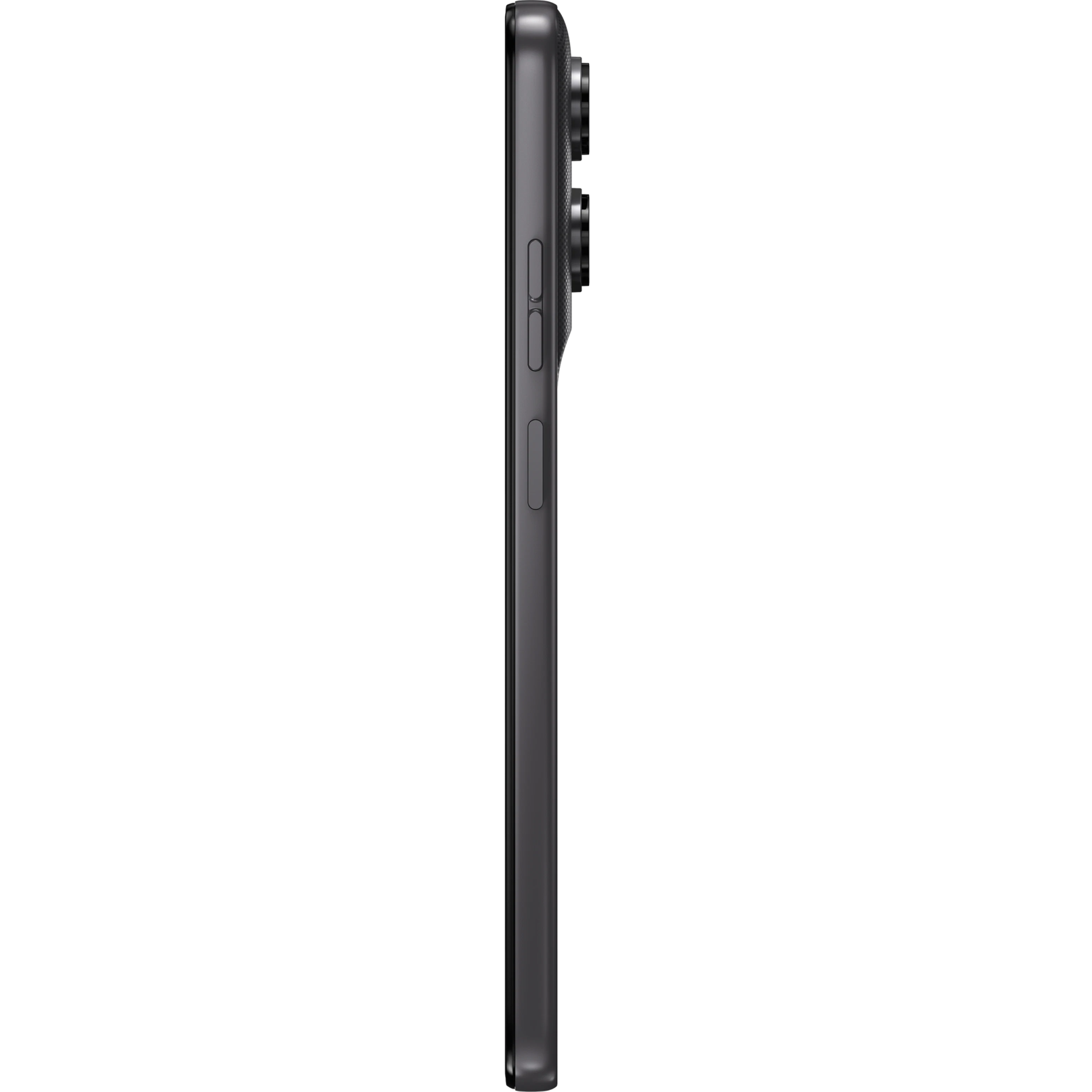 Motorola Moto G 37 von der Seite, mit Lautstärke- und Powertaste.