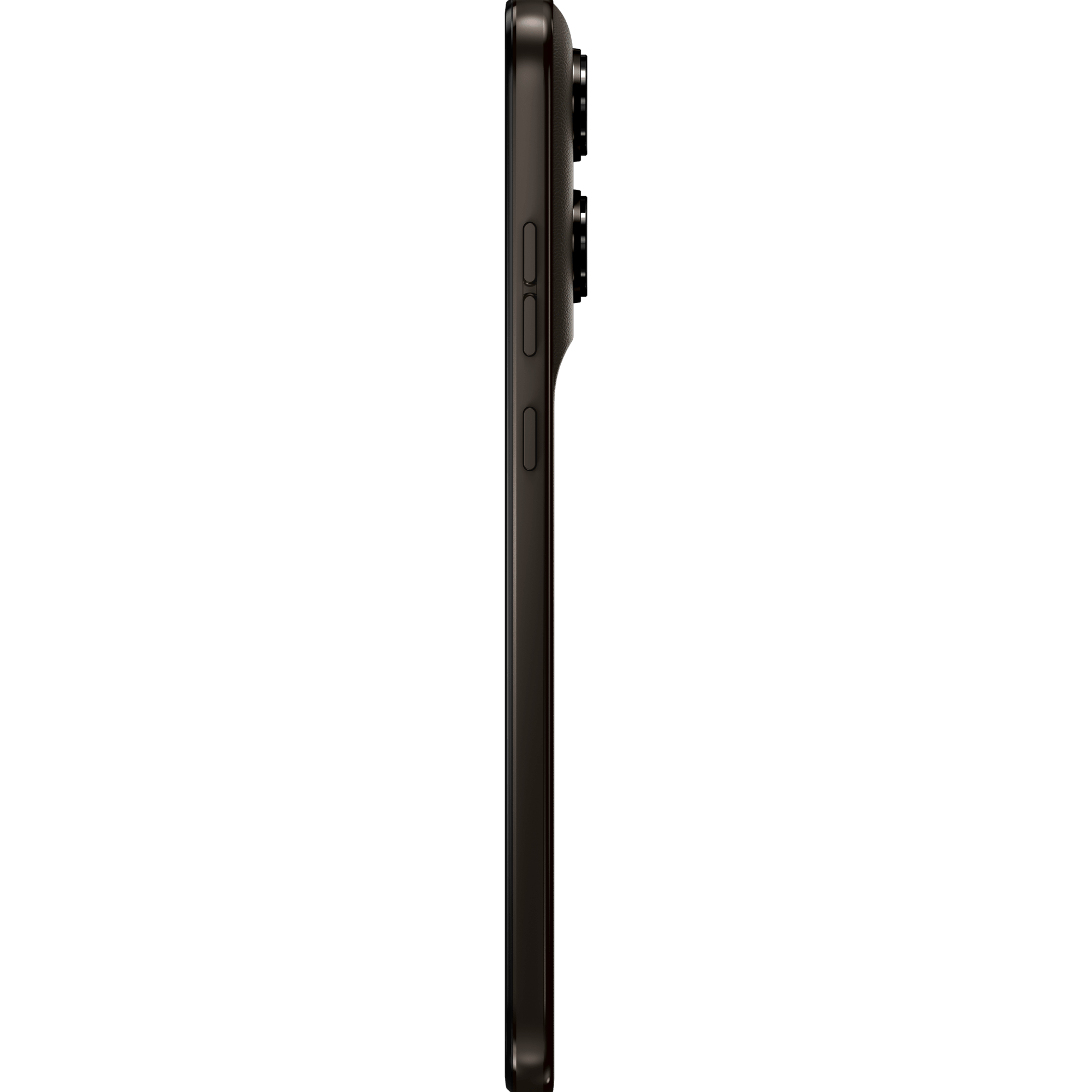 Seitenansicht moto g77 in der Farbe Black Olive.