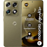 Rück- und Vorderansicht Motorola Signature in der Farbe Martini Olive.