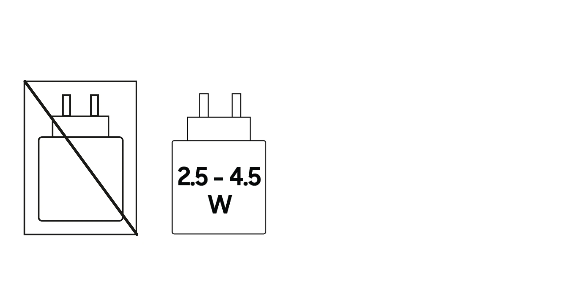 Highlight Bild vom Gerät Lieferung ohne Netzteil, Gerät wird mit 2.5 - 4.5 Watt USB Power Delivery geladen.