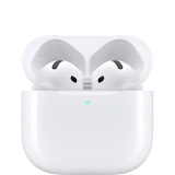Apple AirPods Pro 4, Frontansicht mit Case. Apple AirPods Pro 4, Frontansicht mit Case.