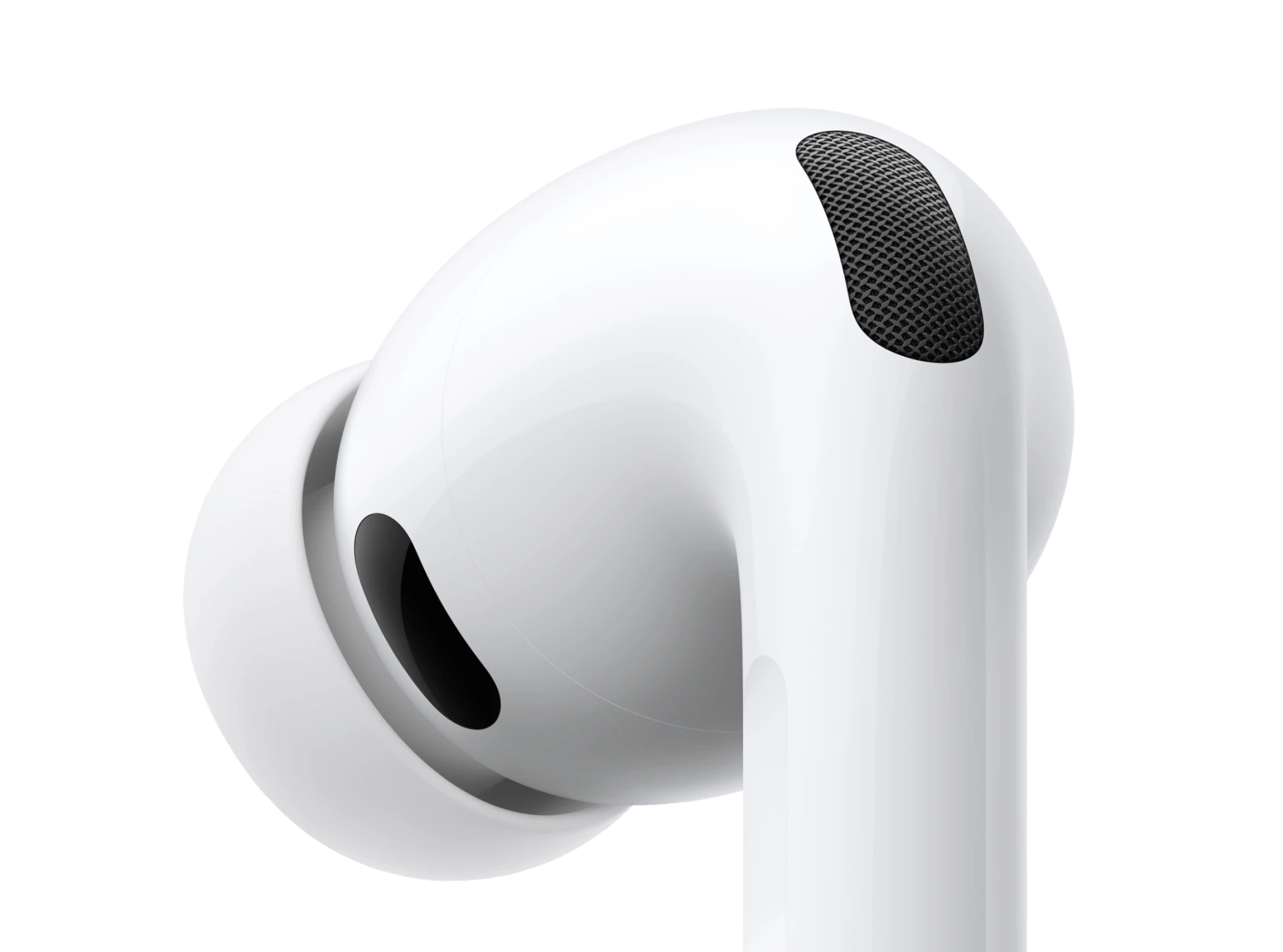 Apple AirPods Pro 3, Rückansicht Detail.