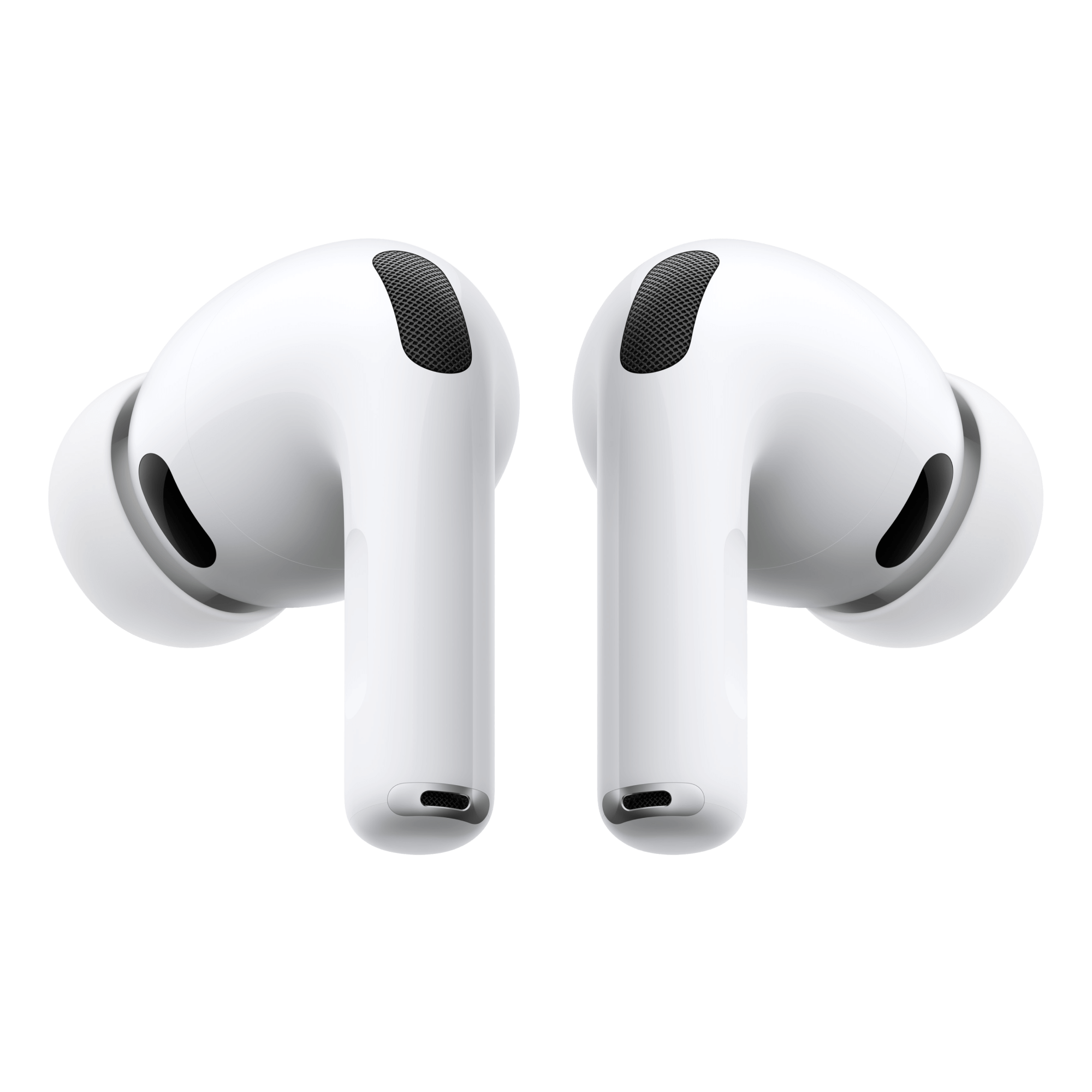 Apple AirPods Pro 3, Front- und Rückansicht Detail.