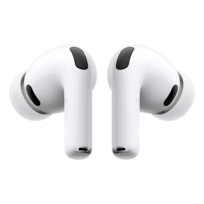 Apple AirPods Pro 3, Front- und Rückansicht Detail.
