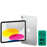 Apple iPad 10. Generation silber, Front und Rückansicht. Wie neu.