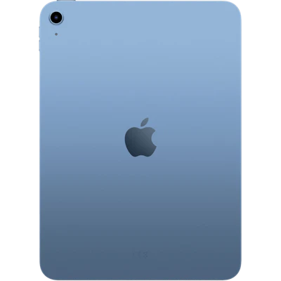 Rückansicht Apple iPad A16 Blau. Rückansicht Apple iPad A16 Blau.