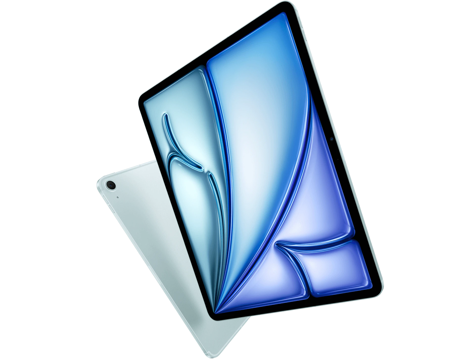 Schräge Vorder- und Rückansicht Apple iPad Air M3.