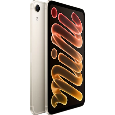 Apple iPad mini A20 Pro Wi-Fi + Cellular in starlight, Seitenansicht