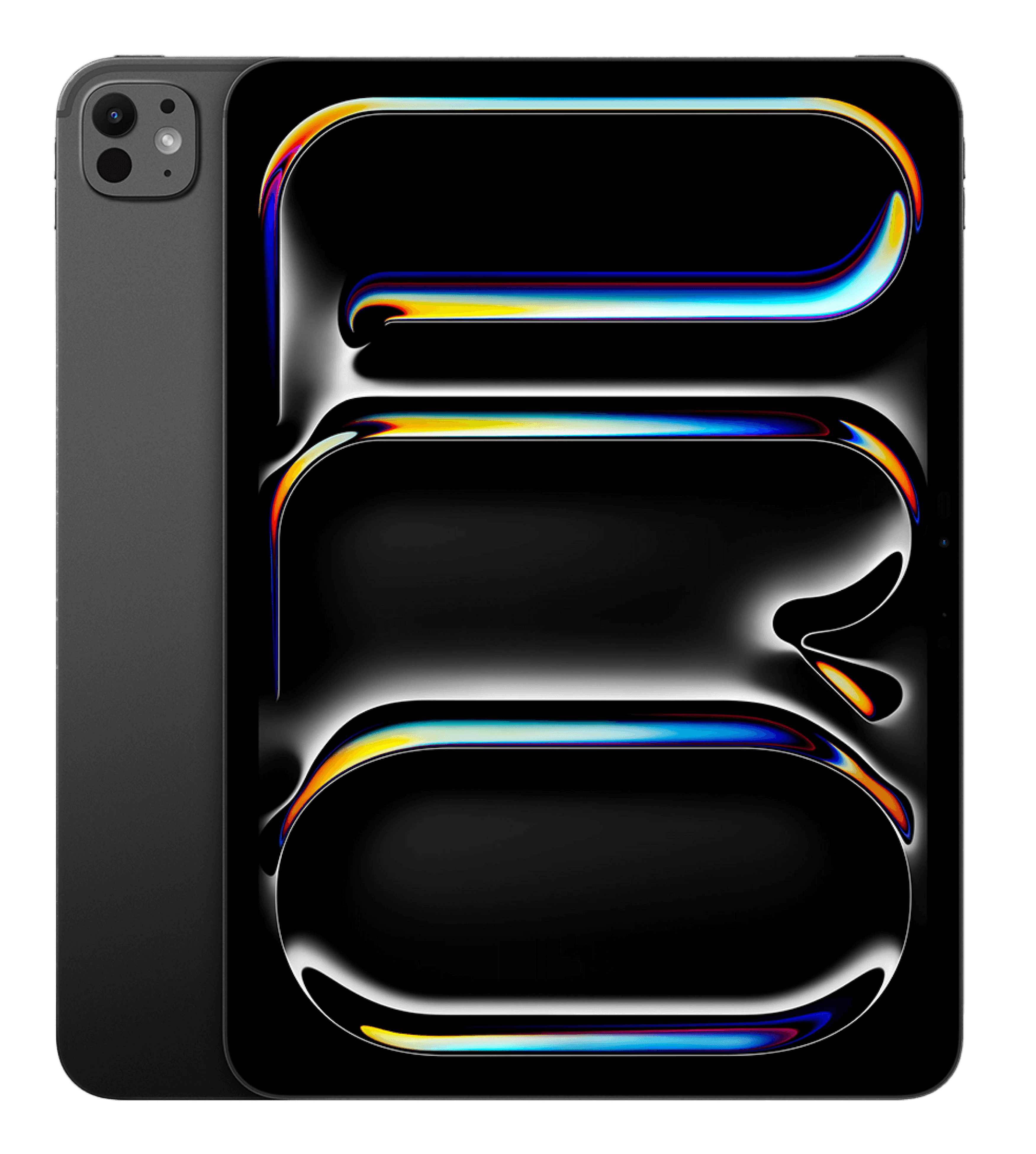Highlight Bild vom Gerät Vorder- und Rückansicht Apple iPad Pro Schwarz.