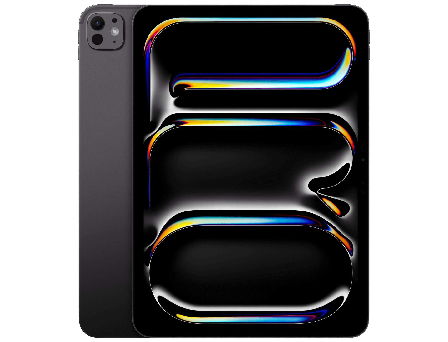 Vorder- und Rückansicht Apple iPad Pro 11" M5 Schwarz.