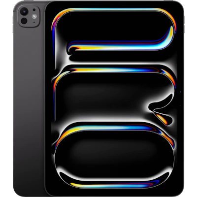 Vorder- und Rückansicht Apple iPad Pro 11" M5 Schwarz.