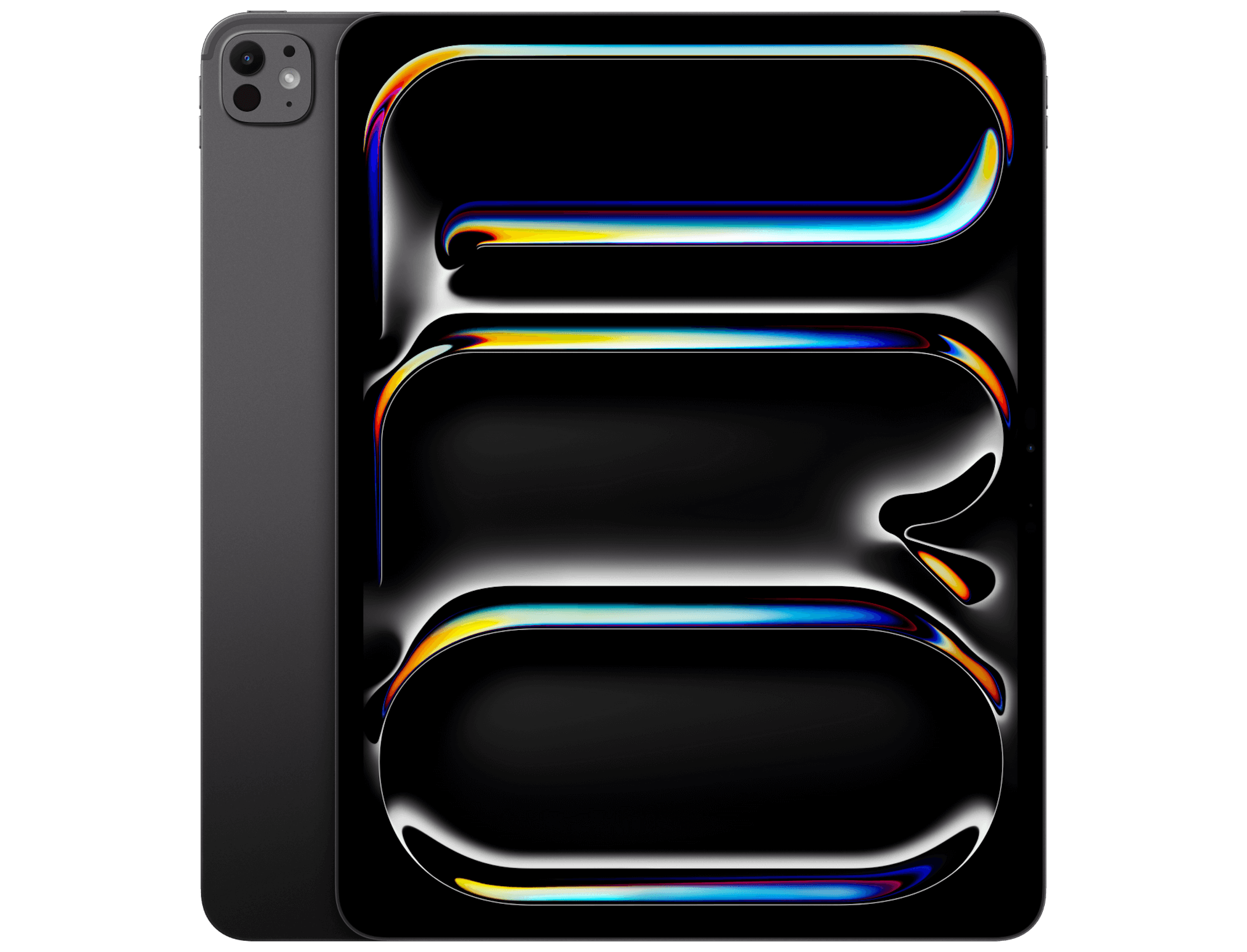 Highlight Bild vom Gerät Vorder- und Rückansicht Apple iPad Pro 13" M5 Schwarz.