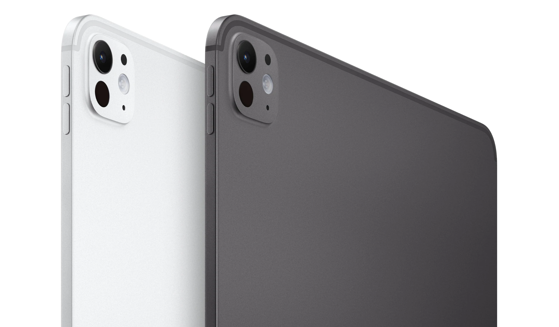 Detailansicht Kamera Apple iPad Pro 13" M5 in verschiedenen Farben.