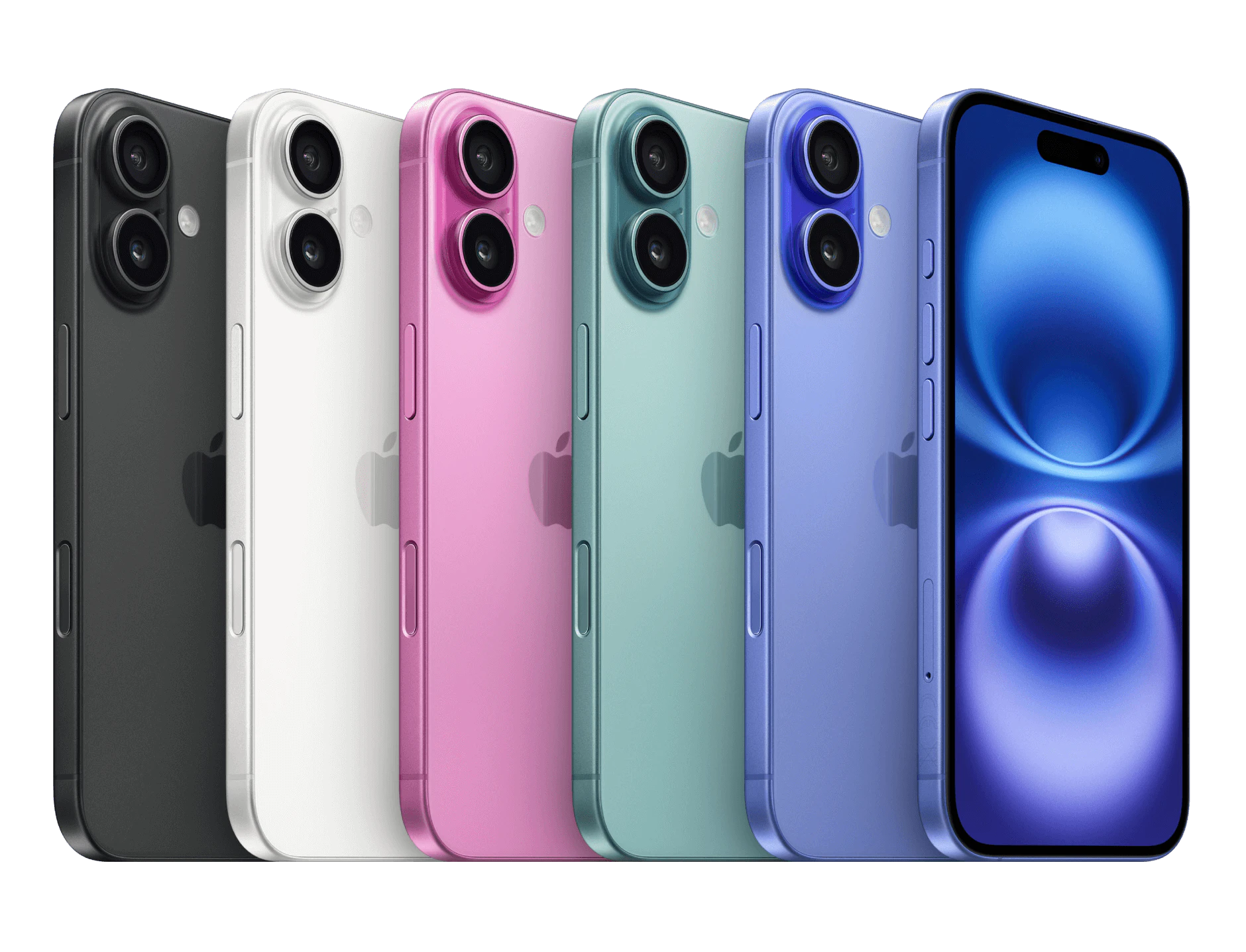 Mehrere iPhones in verschiedenen Farben.