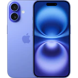 Vorder- und Rückansicht Apple iPhone 16 Ultramarin. Vorder- und Rückansicht Apple iPhone 16 Ultramarin.