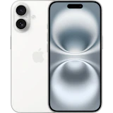Vorder- und Rückansicht Apple iPhone 16 Weiß. Vorder- und Rückansicht Apple iPhone 16 Weiß.