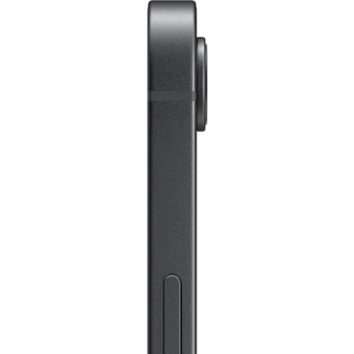 Seitliche Detailansicht Apple iPhone 16e Schwarz. Seitliche Detailansicht Apple iPhone 16e Schwarz.