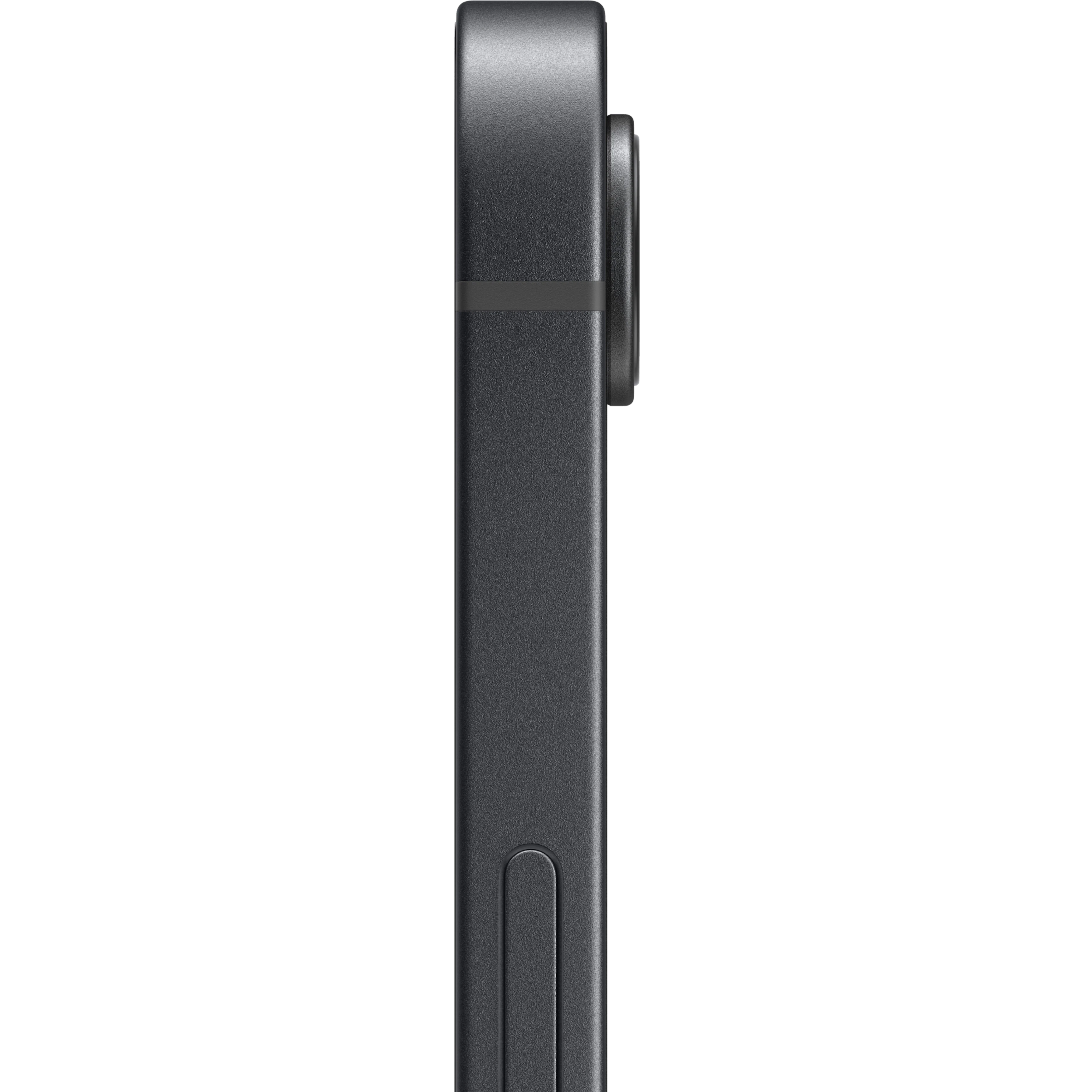 Seitliche Detailansicht Apple iPhone 16e Schwarz.
