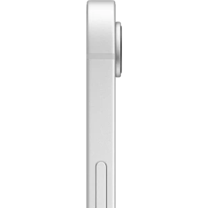 Seitliche Detailansicht Apple iPhone 16e Weiß. Seitliche Detailansicht Apple iPhone 16e Weiß.