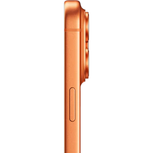 Seitenansicht Apple iPhone 17 Pro Max Cosmic Orange.