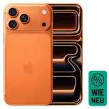 Rück- & Frontansicht Apple iPhone 17 Pro Max Cosmic Orange. Wie neu.
