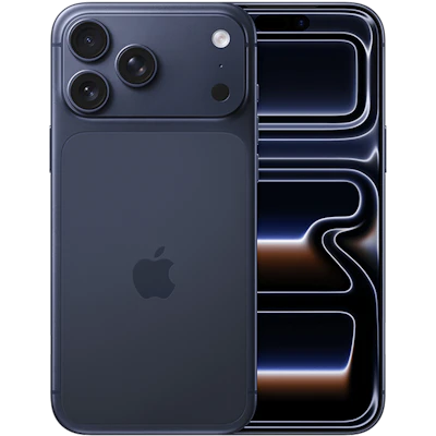 Rück- & Frontansicht Apple iPhone 17 Pro Max Deep Blue.