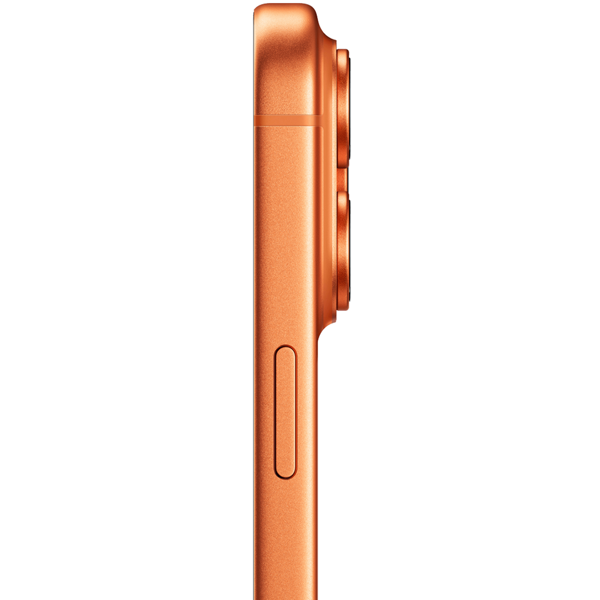 Seitenansicht Apple iPhone 17 Pro Cosmic Orange.
