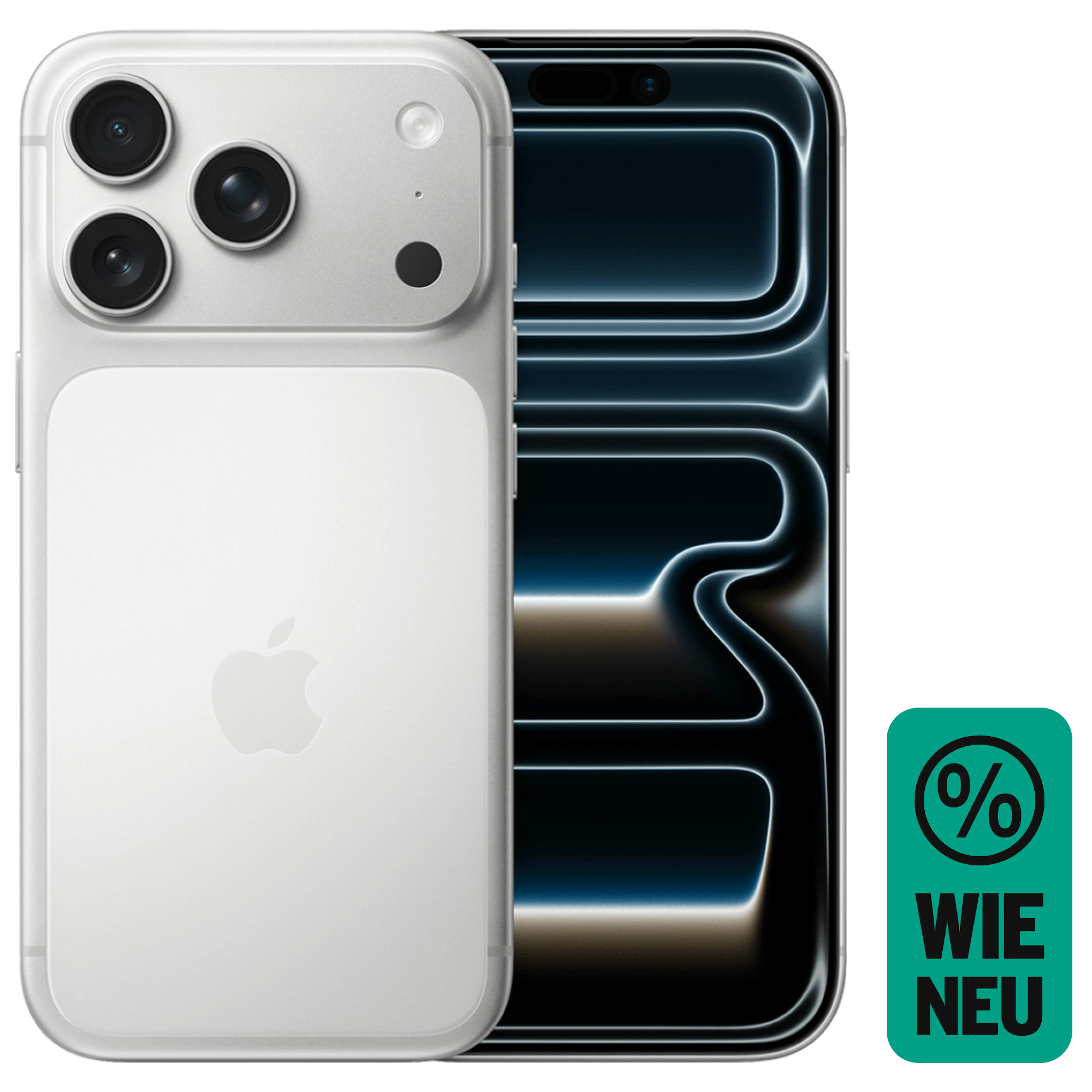 Rück- & Frontansicht Apple iPhone 17 Pro Silver. Wie neu.