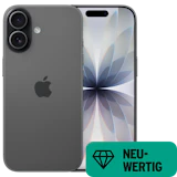 Vorder- und Rückansicht Apple iPhone 17 Schwarz. Neuwertig.