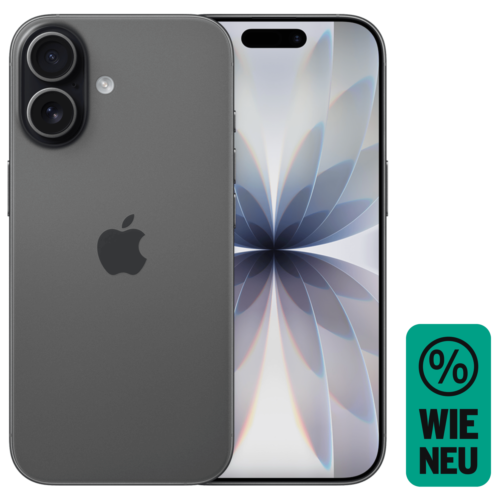 Rück- & Frontansicht Apple iPhone 17 Black. Wie neu.