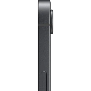 Seitenansicht iPhone 17e in schwarz.