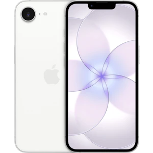 Rück- und Vorderansicht iPhone 17e in weiß.
