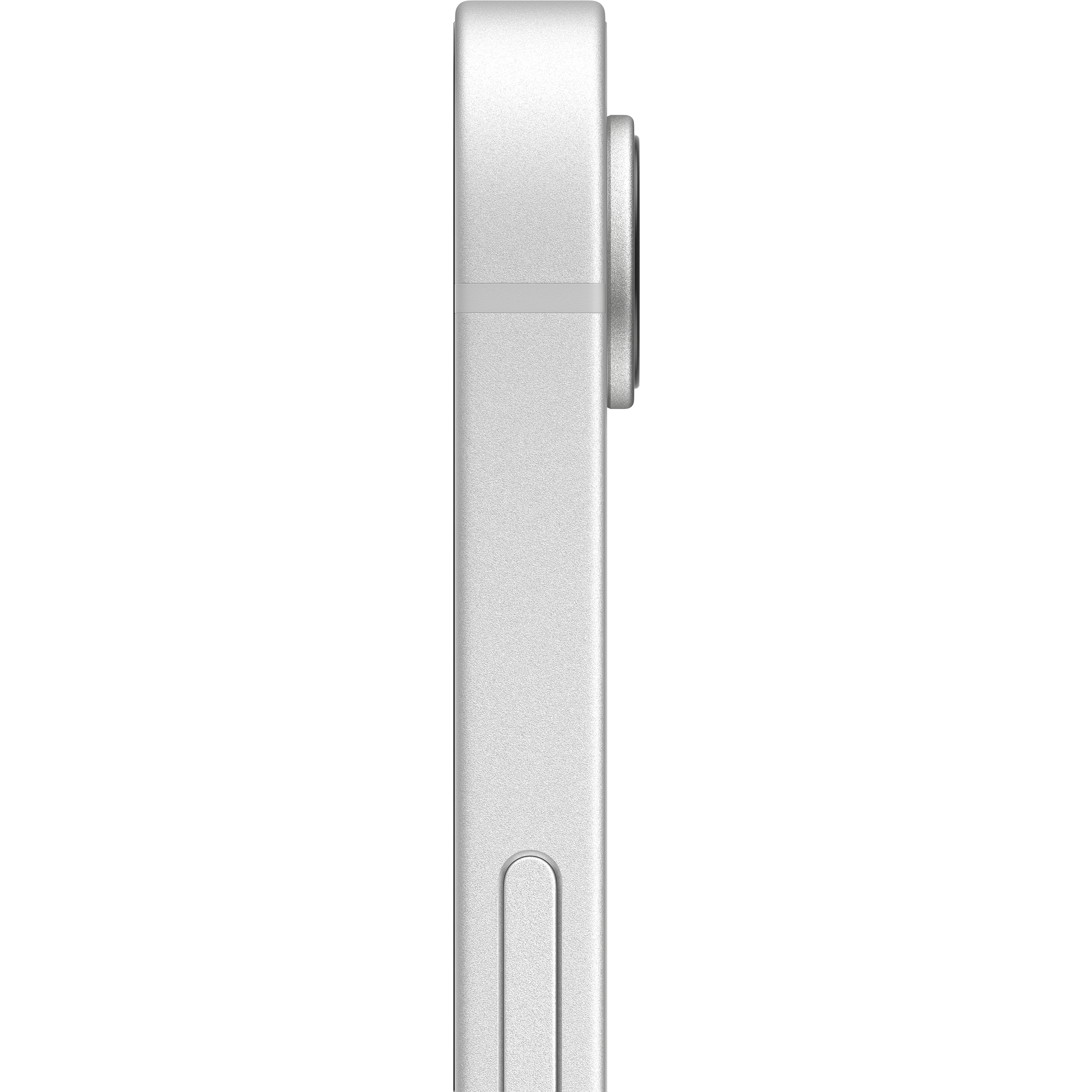 Seitenansicht iPhone 17e in weiß.