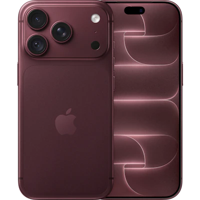 Vorder- und Rückansicht Apple iPhone 18 Pro Burgunder.