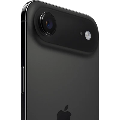 Angeschrägte Rückansicht Apple iPhone Air Black.