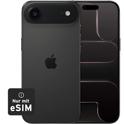 Rück- & Frontansicht Apple iPhone Air Black. Nur mit e-SIM.