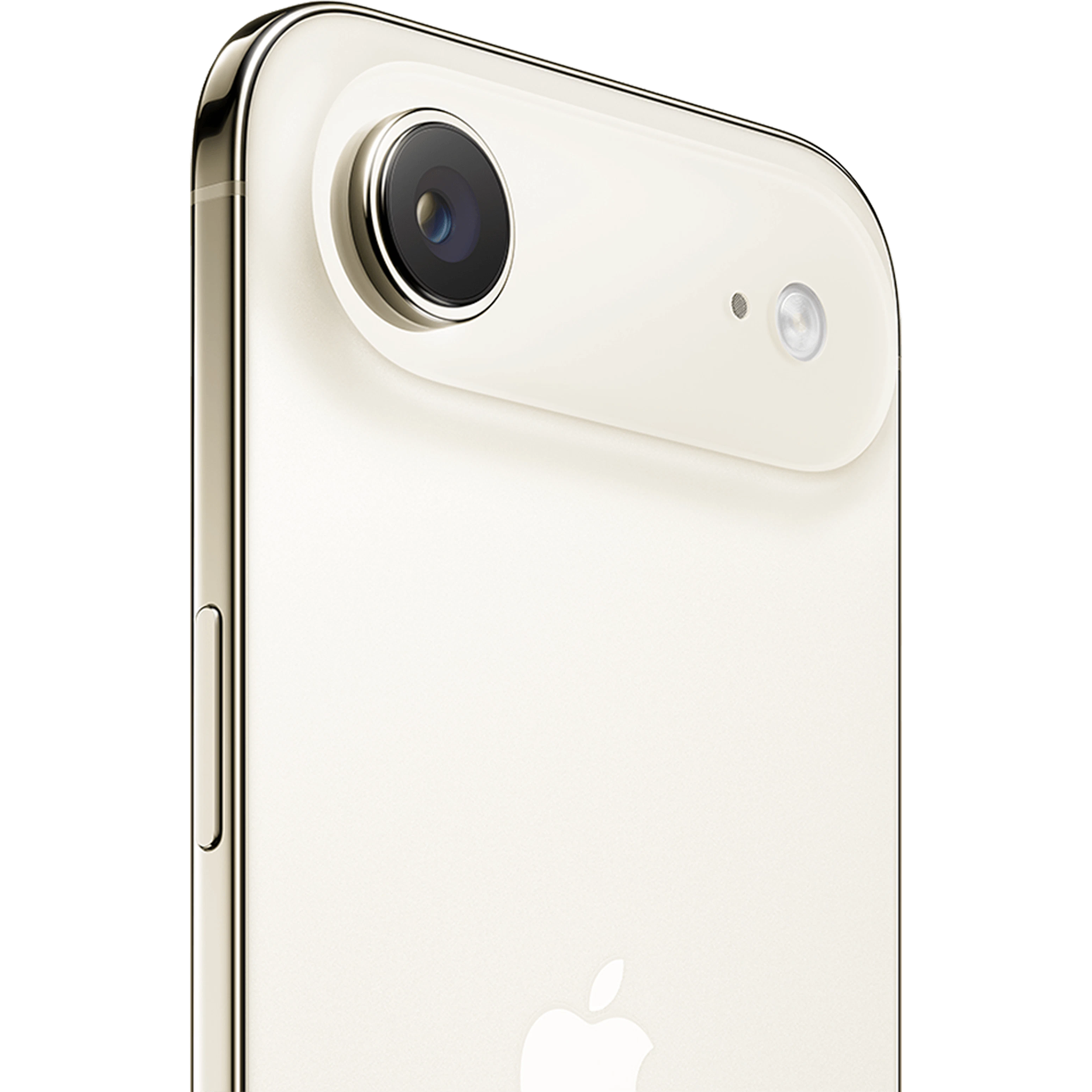 Angeschrägte Rückansicht Apple iPhone Air Gold.