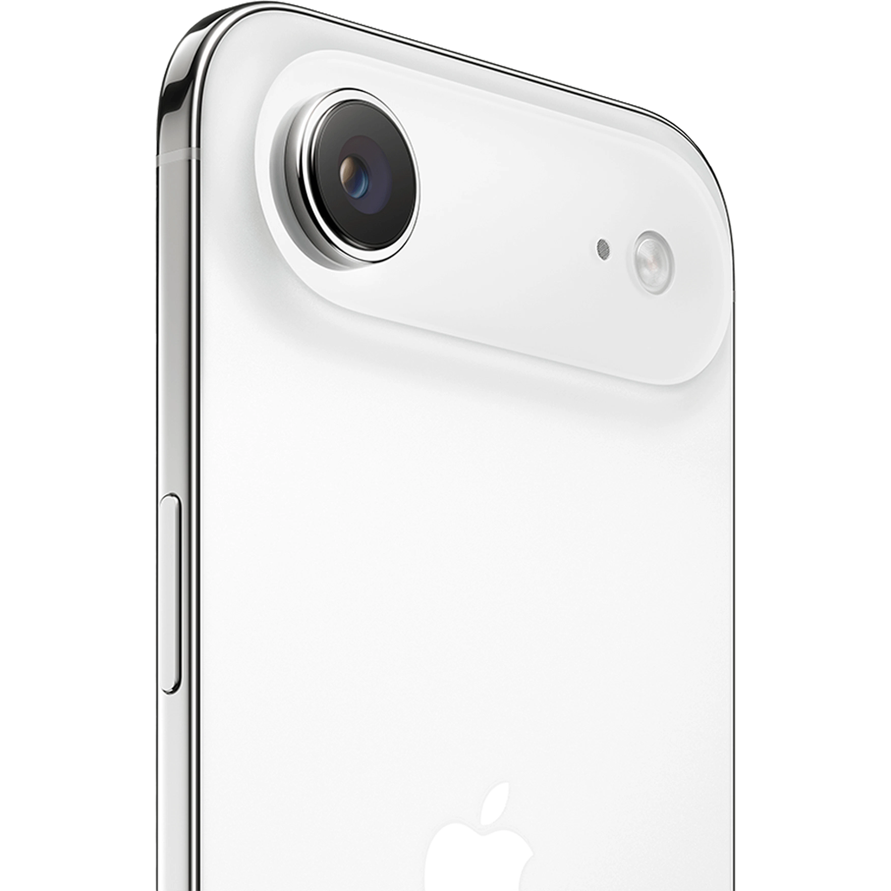 Angeschrägte Rückansicht Apple iPhone Air White.